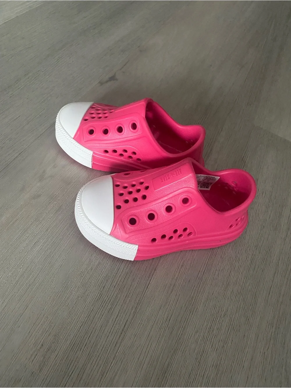 Converse Kids Hot Pink Slip-On Water Shoes with White Toe Caps